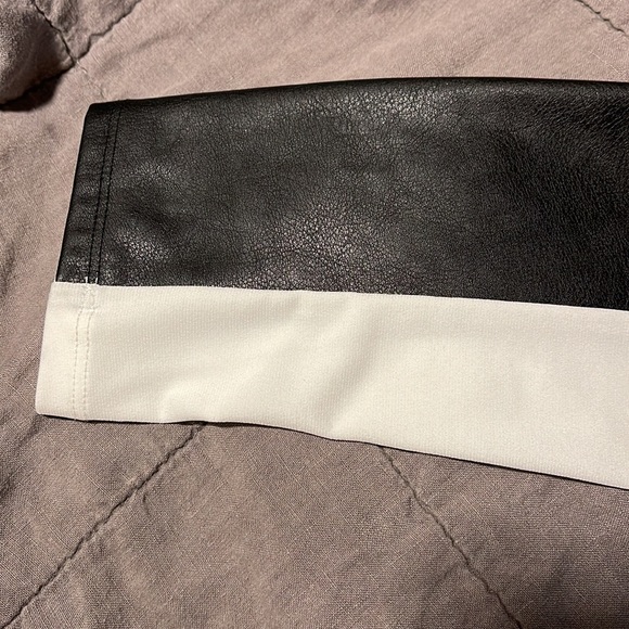 Calvin Klein faux leather long sleeve top size Small NWOT - Picture 5 of 6